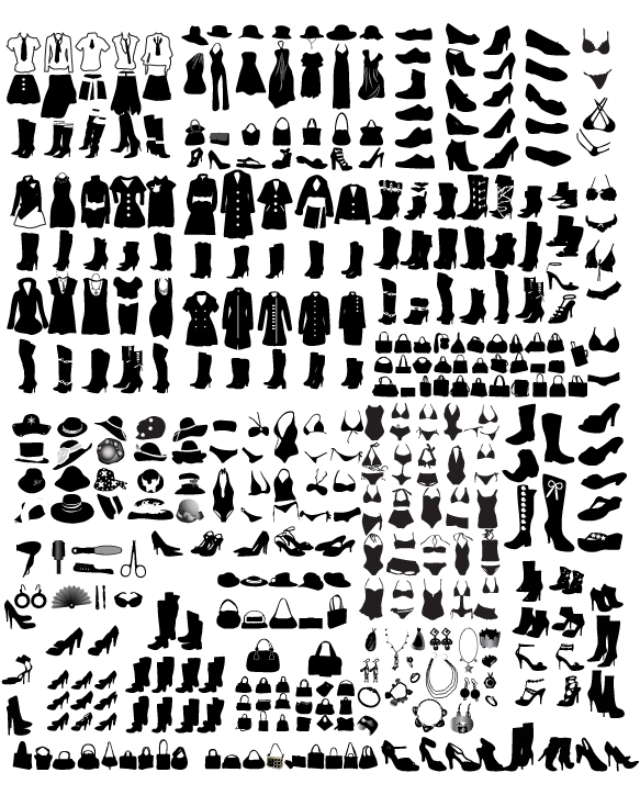 free vector Jewelry and clothing 01 vector elements